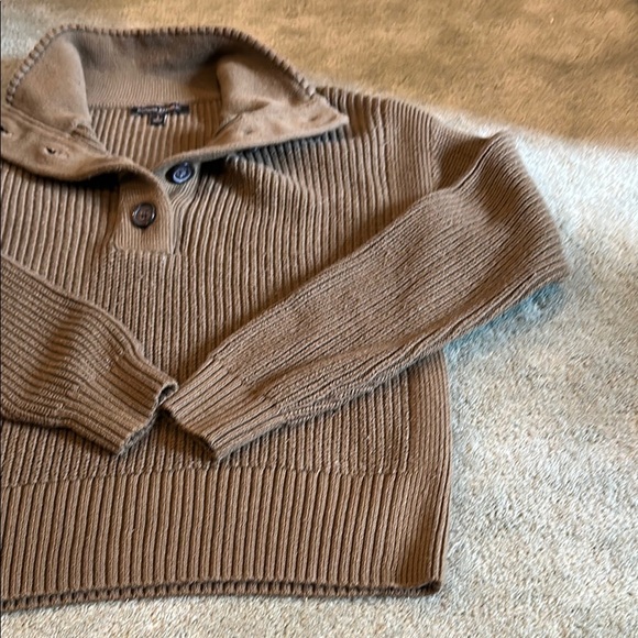 Banana Republic Factory Brownish/Olive Green Ribbed Turtleneck Sweater - Picture 5 of 7